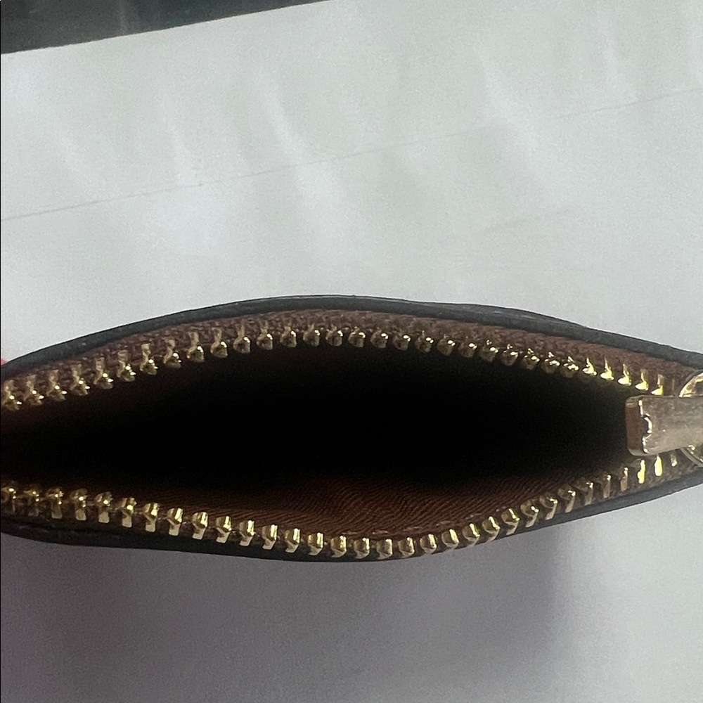 Coach Multicolor Logo Brown Card Case - Picture 5 of 5